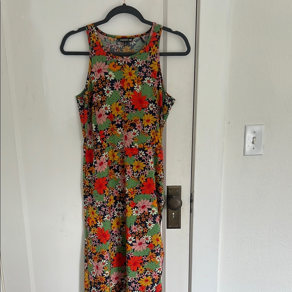 Toad&Co Green Sundress Sleeveless Halter Resort Wear